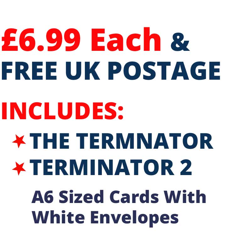 The Terminator 2 Card Set £6.99 Includes The Terminator & Terminator 2 Cards